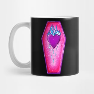 Pastel Goth Love Coffin Heart Mug